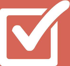 decoration logo of white checkmark